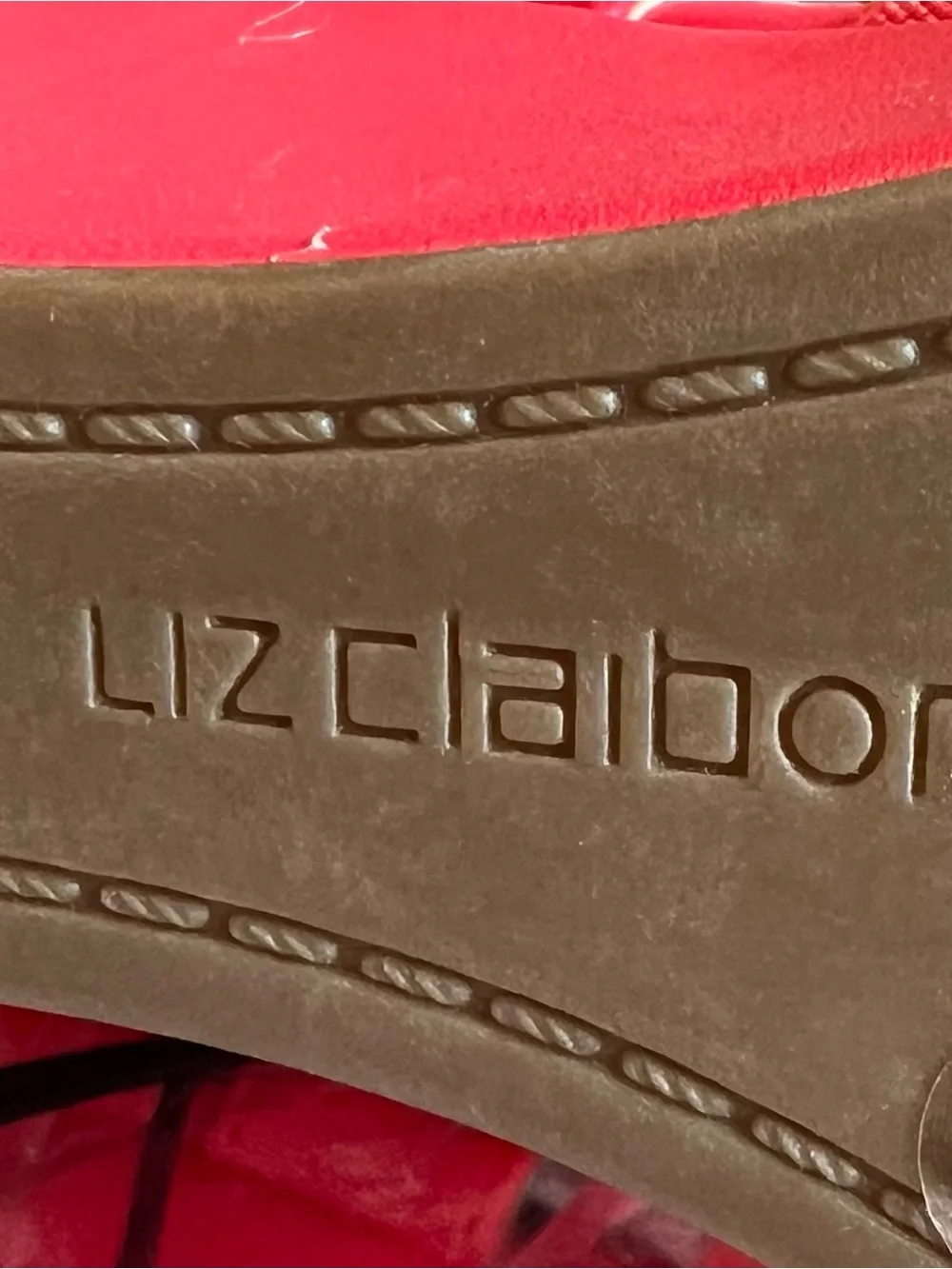 Liz Claiborne Coral Strappy Elastic Wedge Sandals